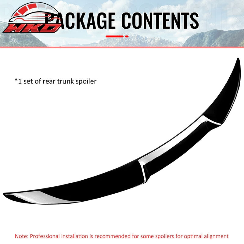 Fits 17-26 Alfa Romeo Giulia OE Style Rear Trunk Spoiler Wing Gloss Black ABS