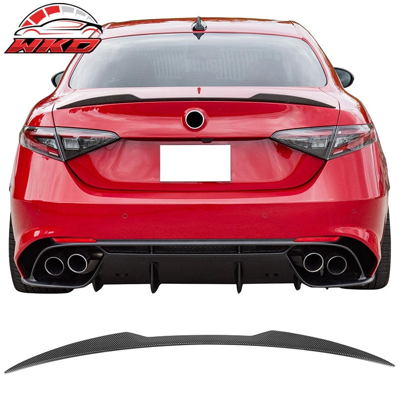 Wholesale 17-26 Alfa Romeo Giulia OE Style Trunk Spoiler Wing Carbon Fiber Print ABS