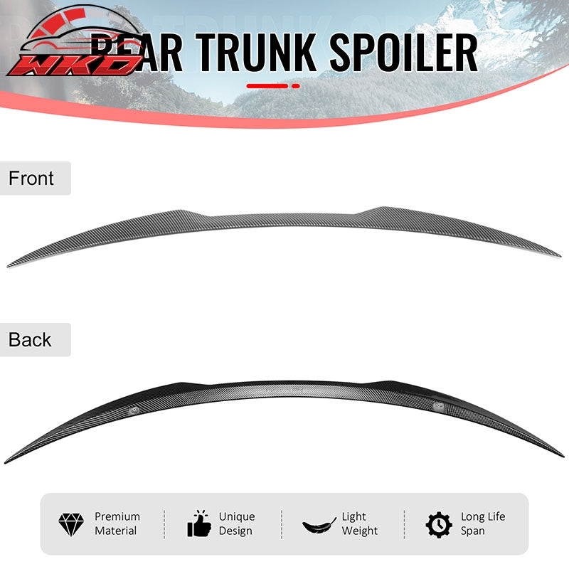 Fits 17-26 Alfa Romeo Giulia OE Style Trunk Spoiler Wing Carbon Fiber Print ABS