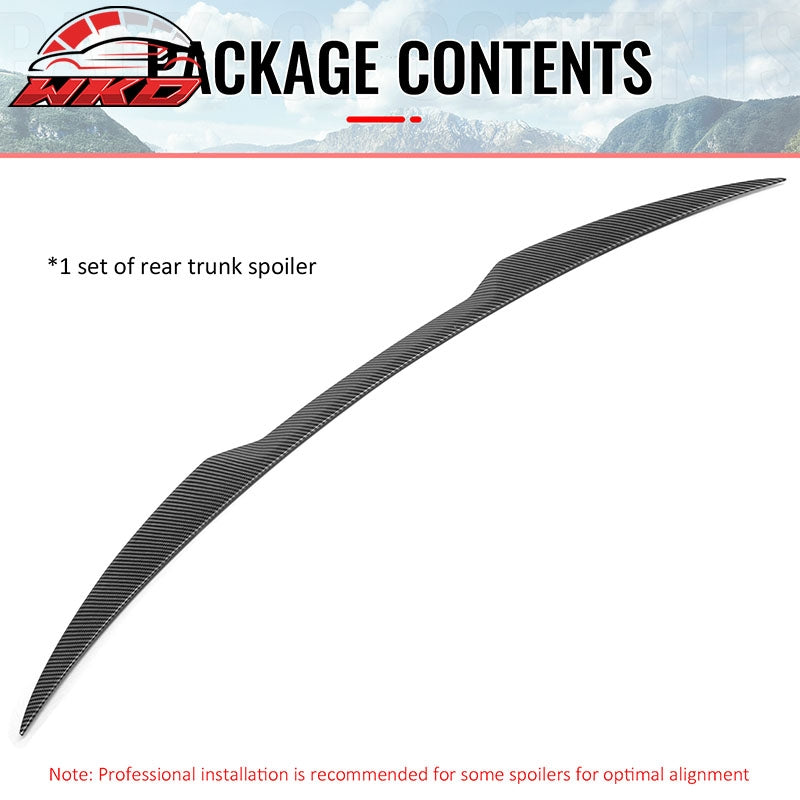 Fits 17-26 Alfa Romeo Giulia OE Style Trunk Spoiler Wing Carbon Fiber Print ABS