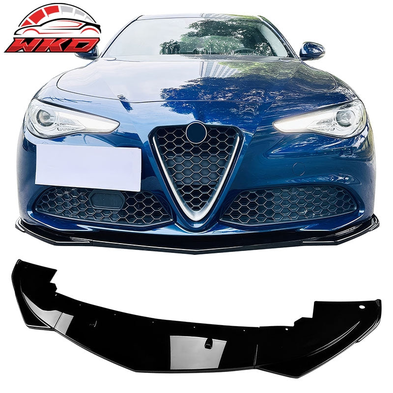 Wholesale 17-21 Alfa Romeo Giulia Standard Bumper IKON Front Lip 3PCS Gloss Black ABS