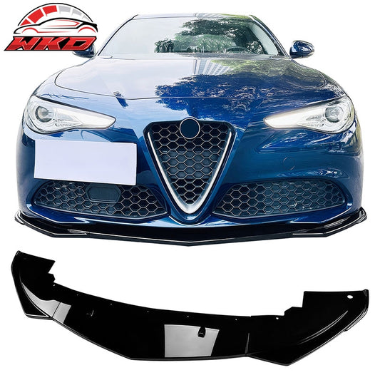 Wholesale 17-21 Alfa Romeo Giulia Standard Bumper IKON Front Lip 3PCS Gloss Black ABS