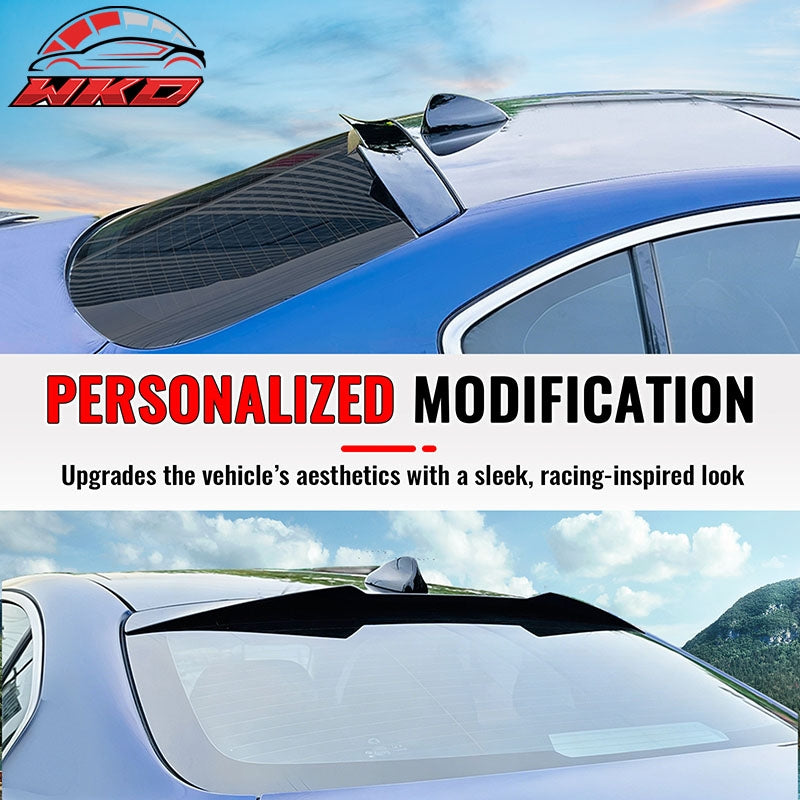 Fits 17-26 Alfa Romeo Giulia V Style Gloss Black Rear Roof Spoiler Wing Lip ABS