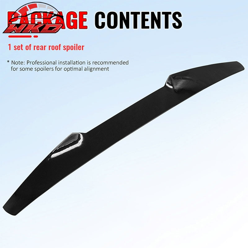 Fits 17-26 Alfa Romeo Giulia V Style Gloss Black Rear Roof Spoiler Wing Lip ABS