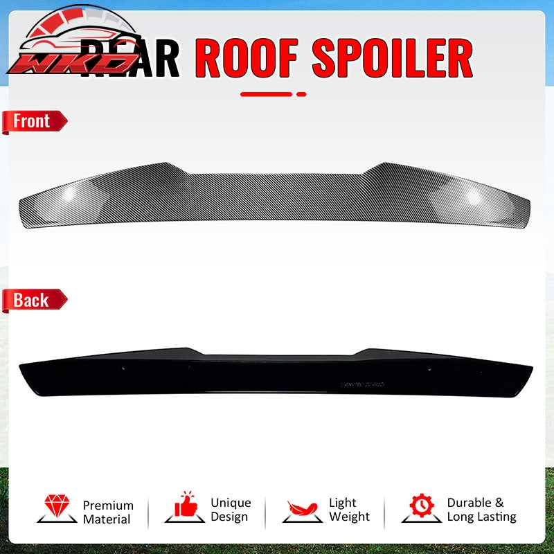 Fits 17-26 Alfa Romeo Giulia V Style Rear Roof Spoiler Carbon Fiber Print ABS