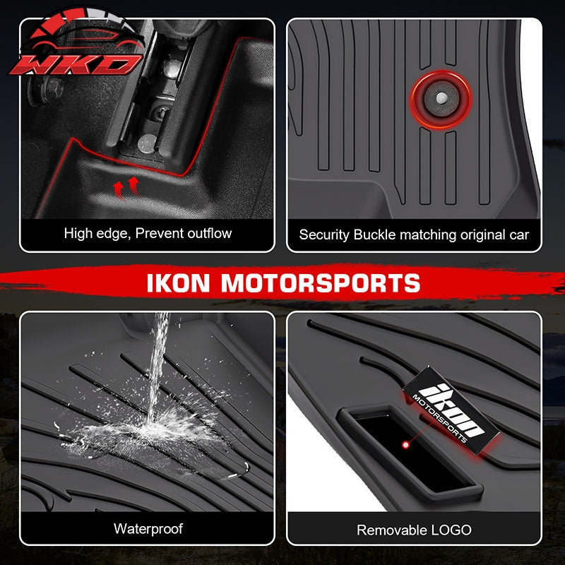 Fits 18-26 Alfa Romeo Stelvio Anti-Slip Floor Mats All Weather TPE Carpets 3PCS