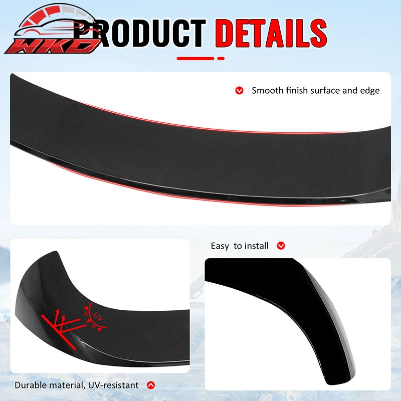 Wholesale 17-26 Alfa Romeo Stelvio Gloss Black IKON Style Rear Roof Spoiler Wing ABS - Wikond Auto