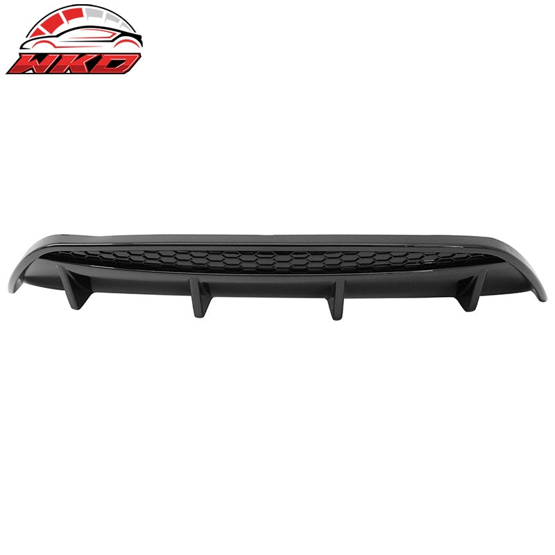 Fits 17-26 Alfa Romeo Stelvio Gloss Black V Style Rear Bumper Diffuser Guard ABS