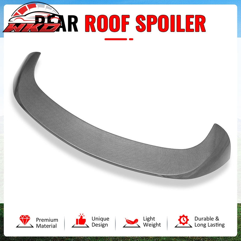 Fits 17-26 Alfa Romeo Stelvio IKON Style Rear Roof Spoiler Carbon Fiber Look ABS