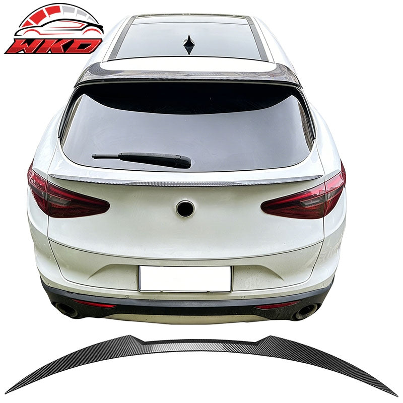 Wholesale 17-26 Alfa Romeo Stelvio V Style Trunk Middle Spoiler Carbon Fiber Print - Wikond Auto