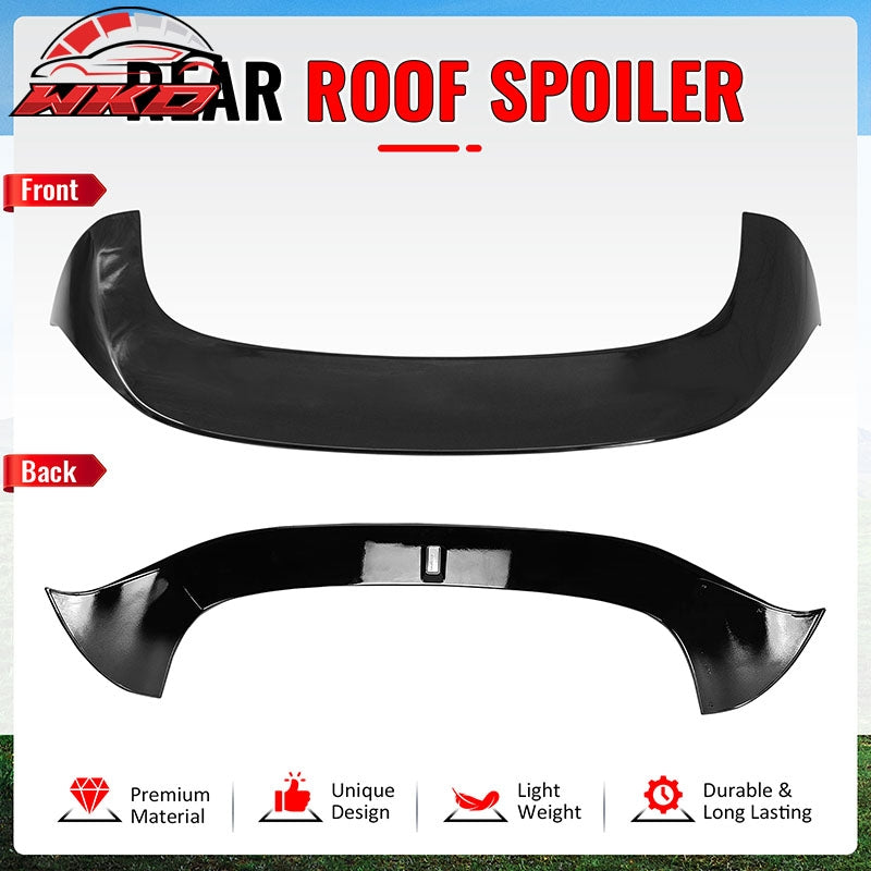 Fits 23-26 Alfa Romeo Tonale V Style Rear Roof Spoiler Deflector Gloss Black ABS