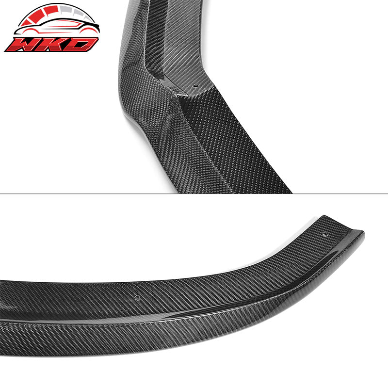 Fits 17-18 Audi A3 S-Line S3 Hatchback Front Bumper Lip - Matte Carbon Fiber