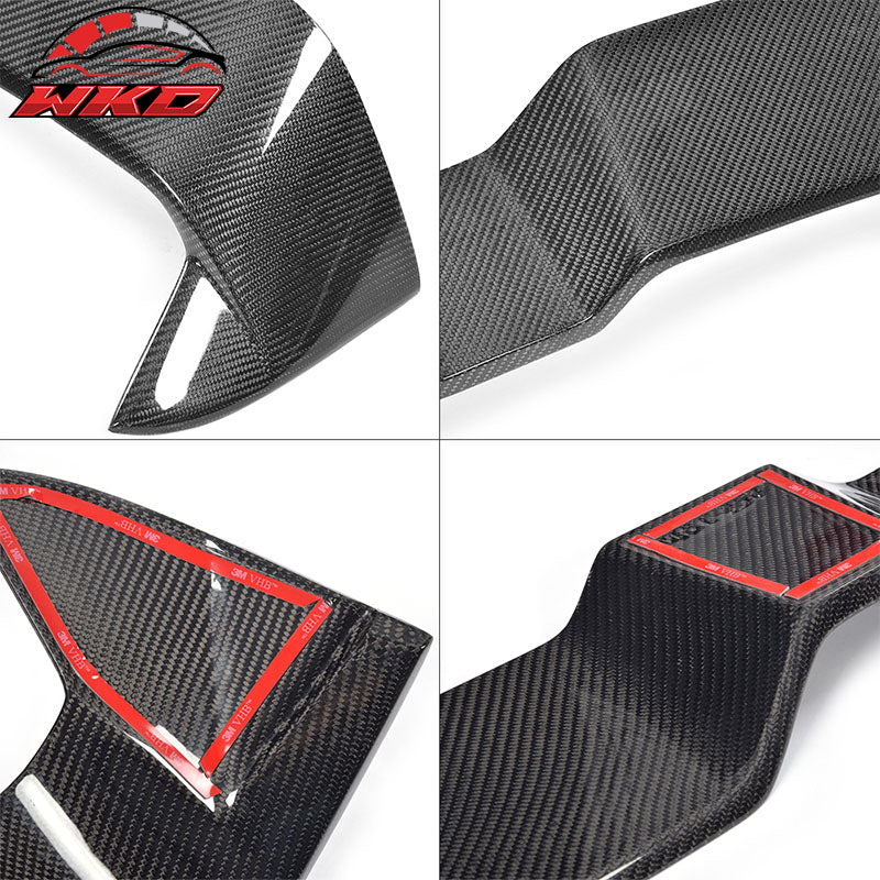 Fits 14-18 Audi A3 8V Hatchback Rear Roof Spoiler Wing - Matte Carbon Fiber
