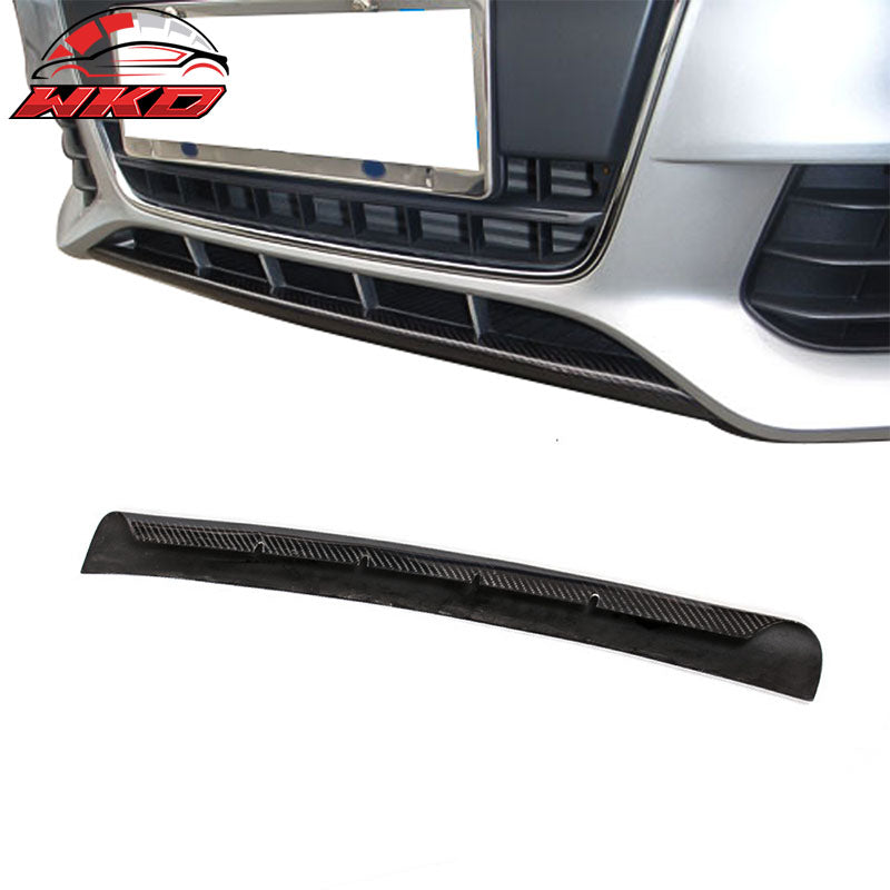 Fits 09-12 Audi A4 B8 Sedan O Style Front Bumper Lip Spoiler Matte Carbon Fiber