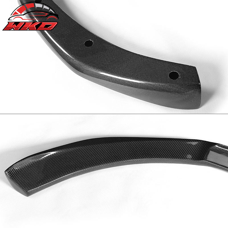 Fits 09-12 Audi A4 B8 Sedan STK Style Front Bumper Lip - Matte Carbon Fiber
