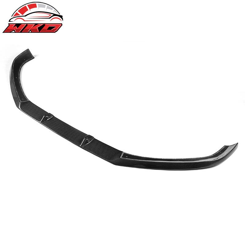 Fits 17-19 Audi A4 B9 Sedan JC Style Front Bumper Lip - Matte Carbon Fiber