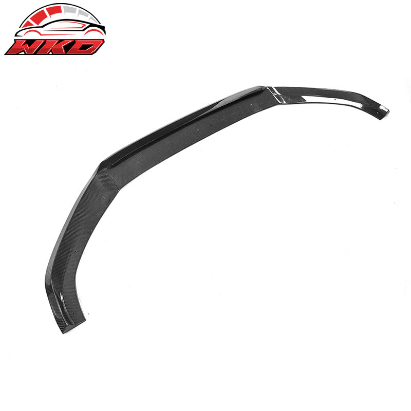 Fits 17-19 Audi A4 B9 Sedan JC Style Front Bumper Lip Spoiler Matte Carbon Fiber