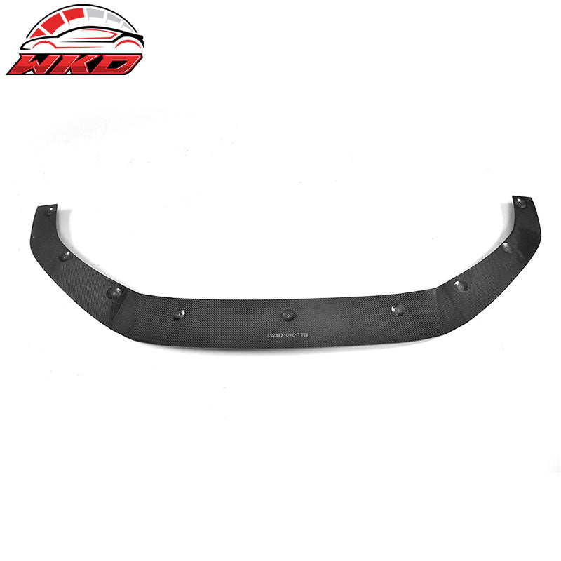 Fits 17-19 Audi A4 B9 Sedan JC Style Front Bumper Lip Spoiler Matte Carbon Fiber