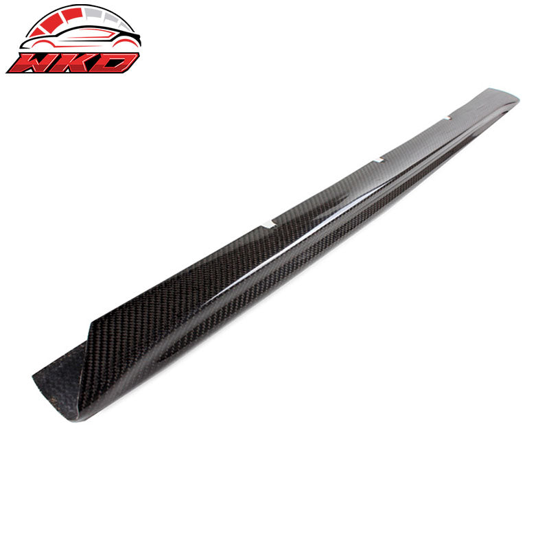 Fits 13-16 Audi A4 B8 OE Style Front Bumper Trims Center Lip Matte Carbon Fiber