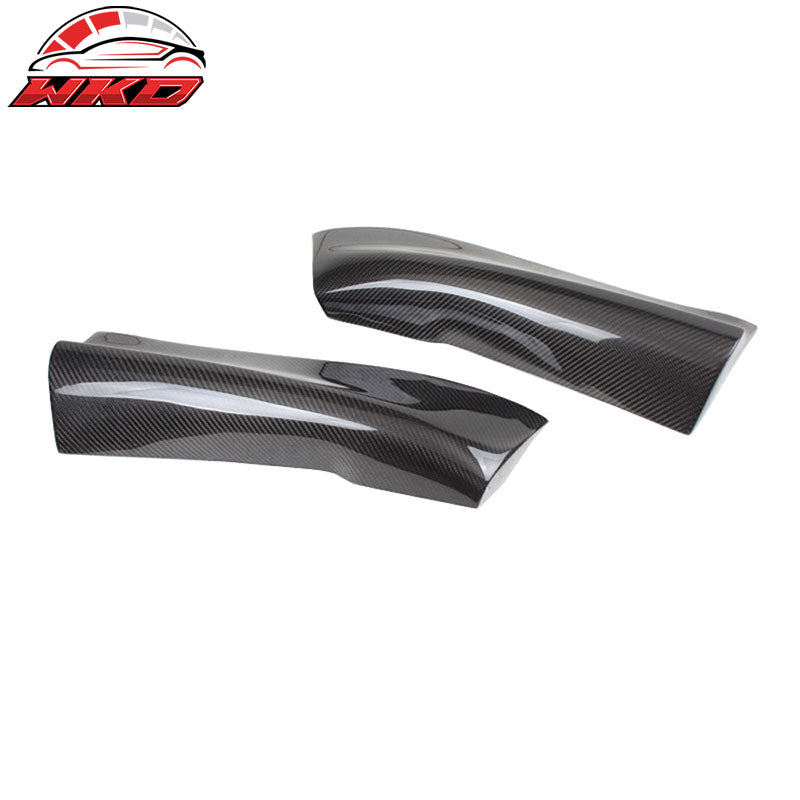 Fits 13-16 Audi A4 B9 R Style 2PCS Rear Bumper Side Aprons Matte Carbon Fiber