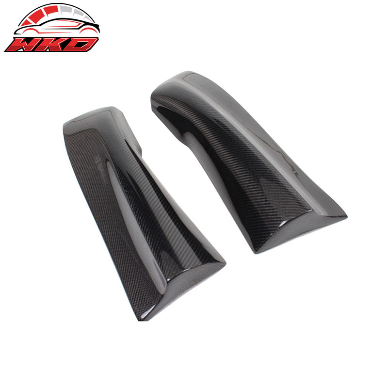 Fits 13-16 Audi A4 B9 R Style 2PCS Rear Bumper Side Aprons Matte Carbon Fiber