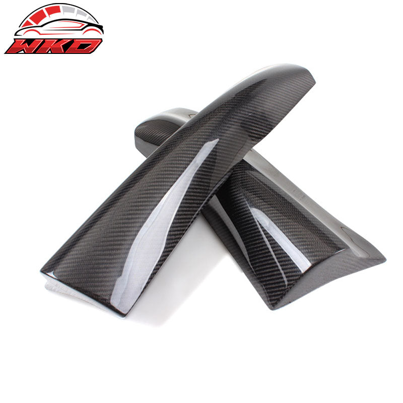 Fits 13-16 Audi A4 B9 R Style 2PCS Rear Bumper Side Aprons Matte Carbon Fiber