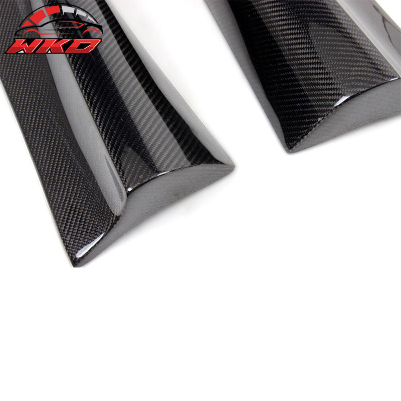 Fits 13-16 Audi A4 B9 R Style 2PCS Rear Bumper Side Aprons Matte Carbon Fiber