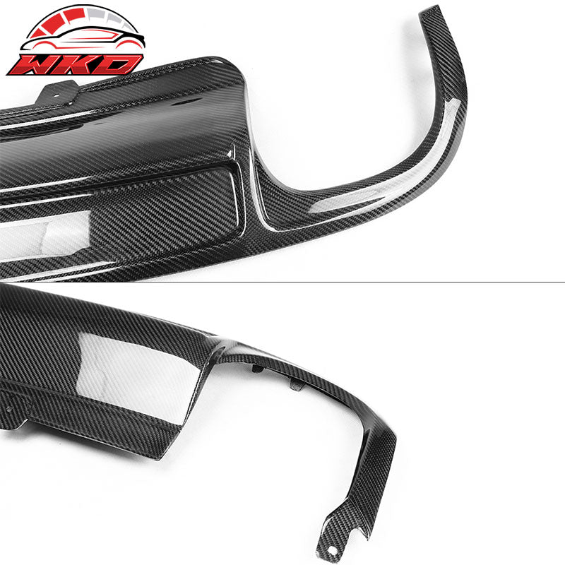 Fits 09-12 Audi A4 B8 Sedan S4 Style Matte Carbon Fiber Rear Bumper Lip Diffuser