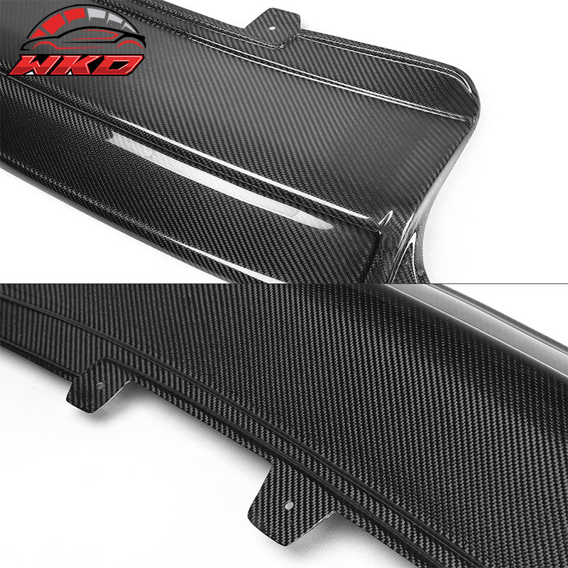 Fits 09-12 Audi A4 B8 Sedan S4 Style Matte Carbon Fiber Rear Bumper Lip Diffuser