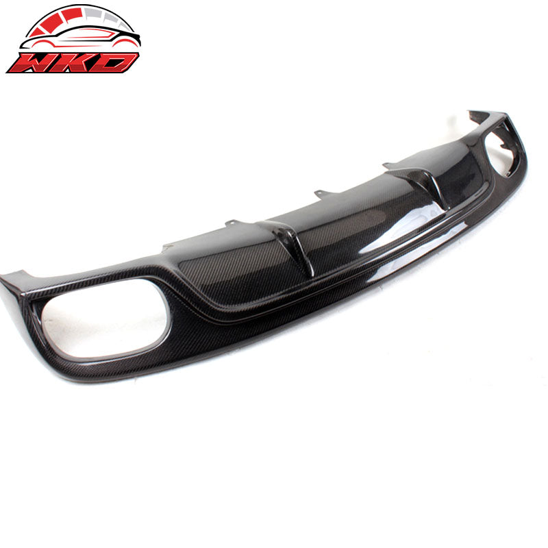 Fits 13-16 Audi A4 B9 Standard R Style Rear Bumper Diffuser Matte Carbon Fiber