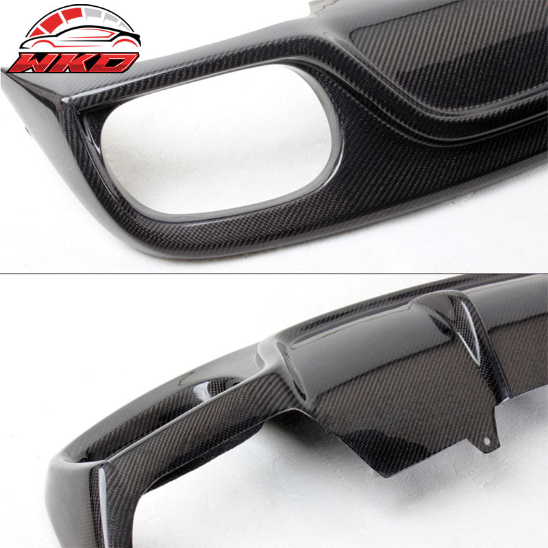 Fits 13-16 Audi A4 B9 Standard R Style Rear Bumper Lip Diffuser CF Carbon Fiber