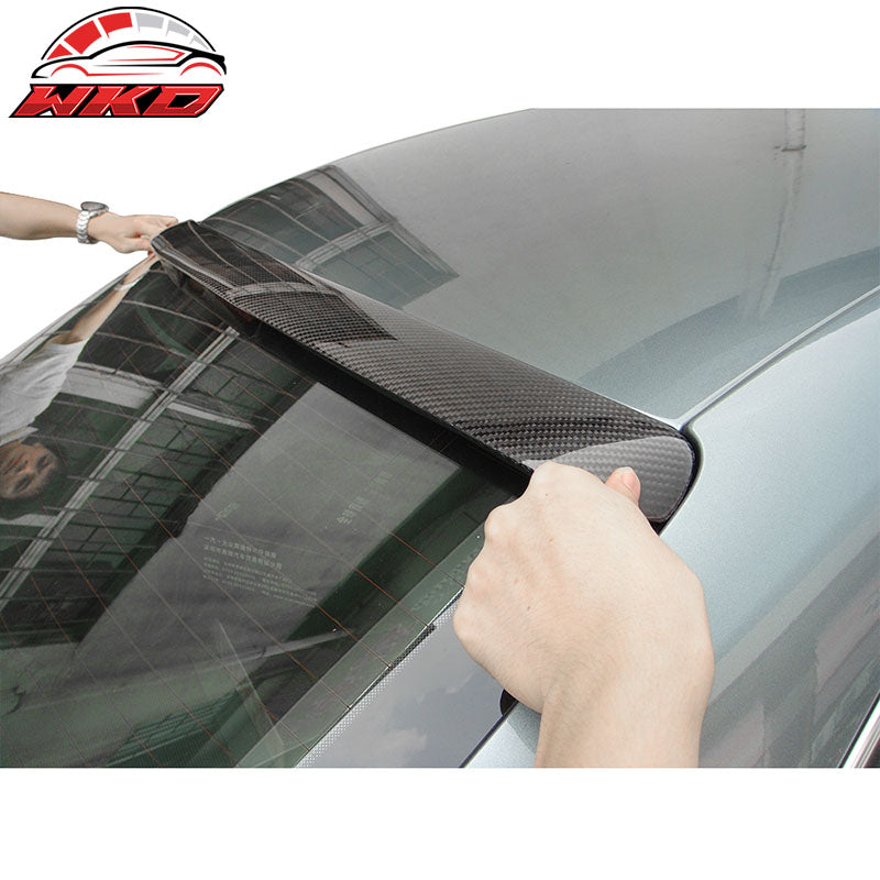 Fits 09-16 Audi A4 B8 4DR Sedan A Style Top Roof Spoiler Wing Carbon Fiber