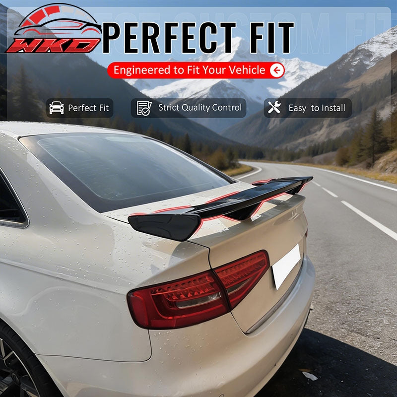Wholesale For 17-24 Audi A4 S4 Sedan 54" PRO Style Rear Trunk Spoiler Wing Matte Black ABS - Wikond Auto