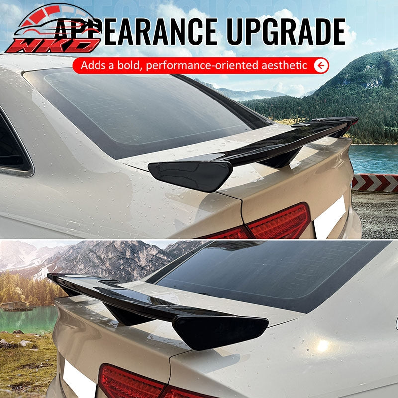 Wholesale For 17-24 Audi A4 S4 Sedan 54" PRO Style Rear Trunk Spoiler Wing Matte Black ABS - Wikond Auto