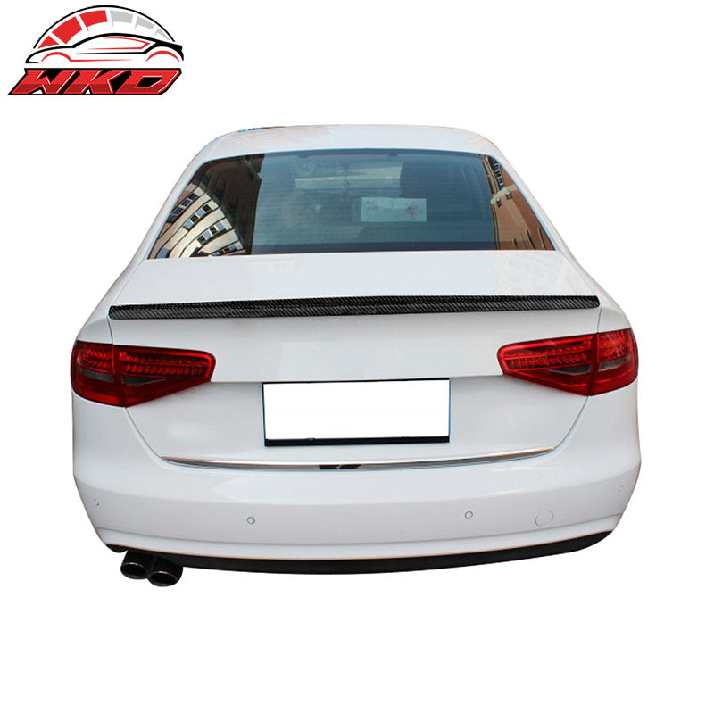 Fits 09-16 Audi A4 B8 Sedan 4-Door OE Style Rear Trunk Spoiler Carbon Fiber CF