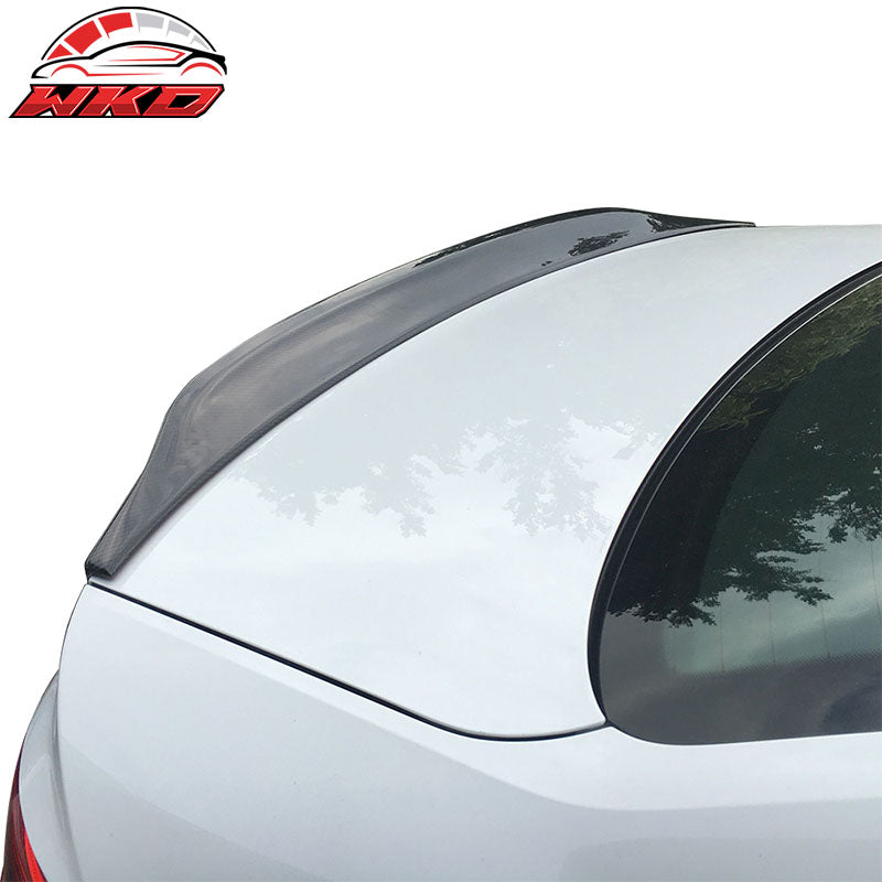 Fits 17-25 Audi A4 & Quattro S4 B9 CA Style Trunk Spoiler Matte Carbon Fiber