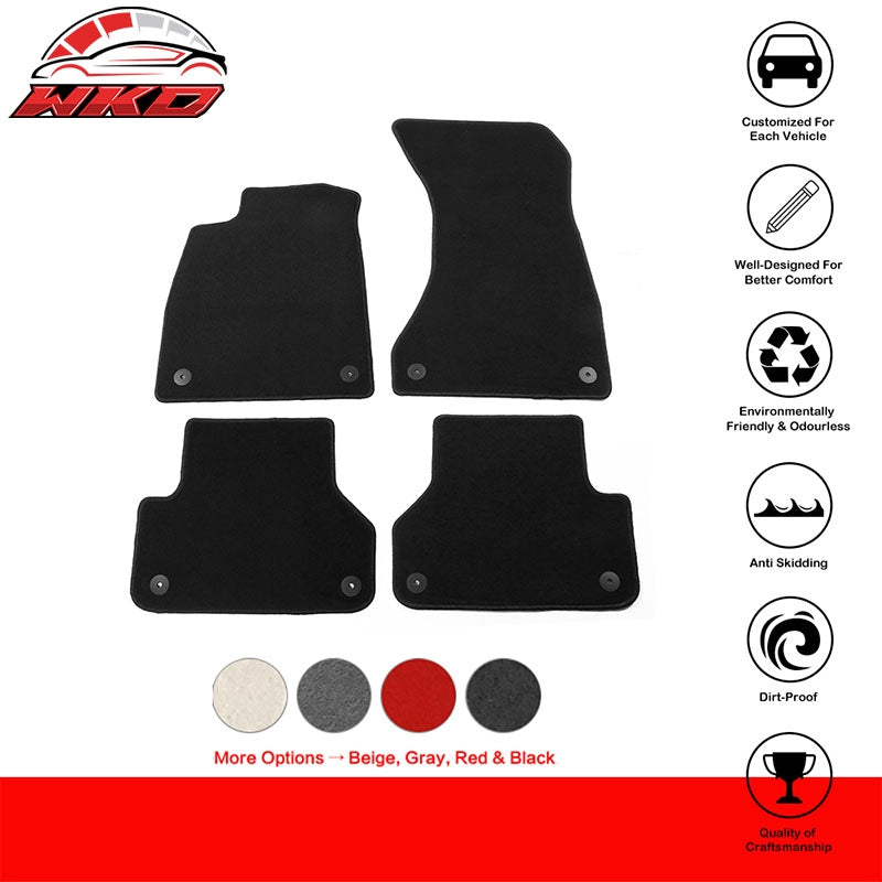 Fit 18-24 Audi A5 RS5 S5 Sportback Nylon Floor Mat Liner Black Front Rear Carpet