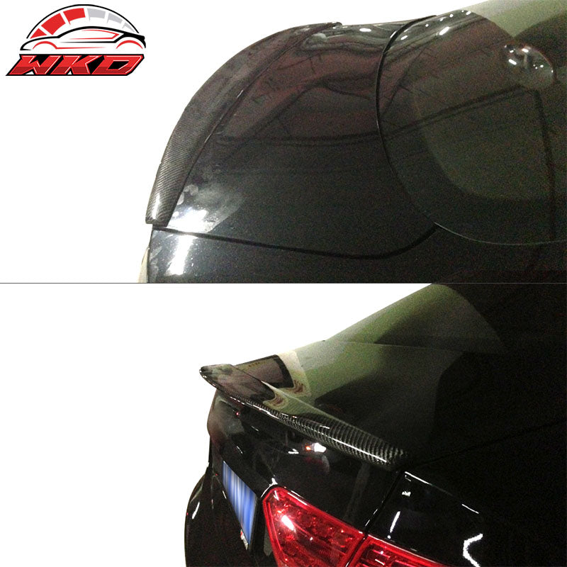 Fit 08-17 Audi A5 B8 B8.5 Coupe S Sty Matte Carbon Fiber Highkick Trunk Spoiler