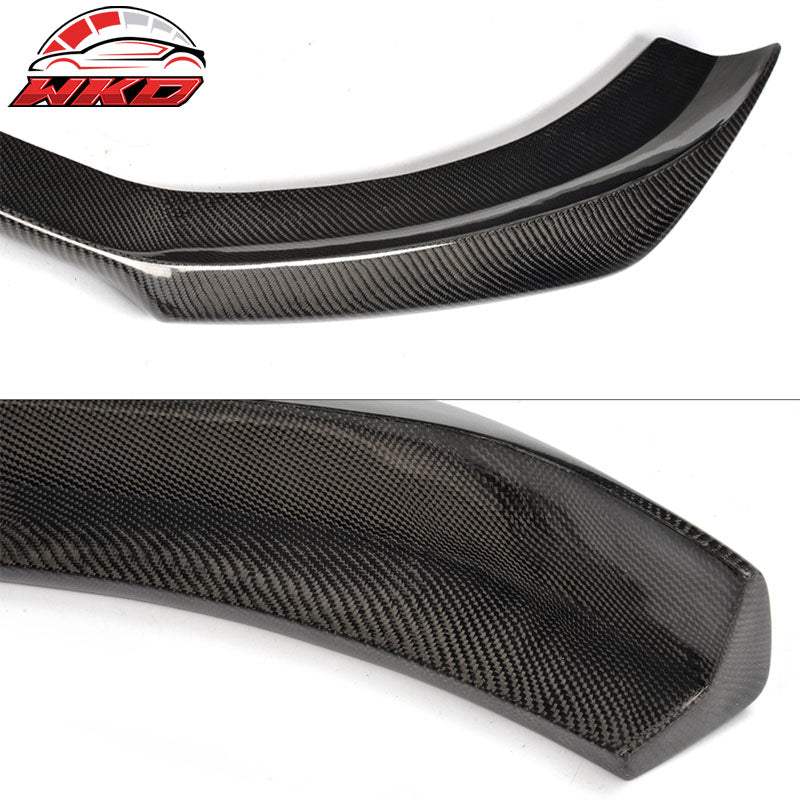 Fits 12-15 Audi A6 C7 4DR Facelift JC Style Front Bumper Lip Matte Carbon Fiber