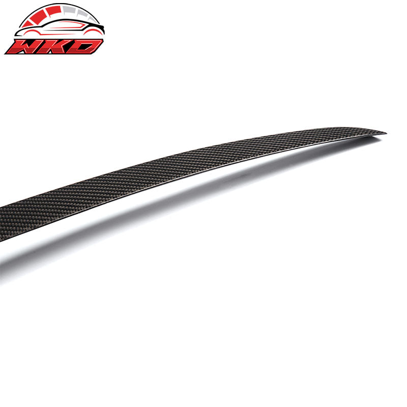 Fits 12-17 Audi A6 C7 Sedan S6 Style Rear Trunk Spoiler Wing Matte Carbon Fiber