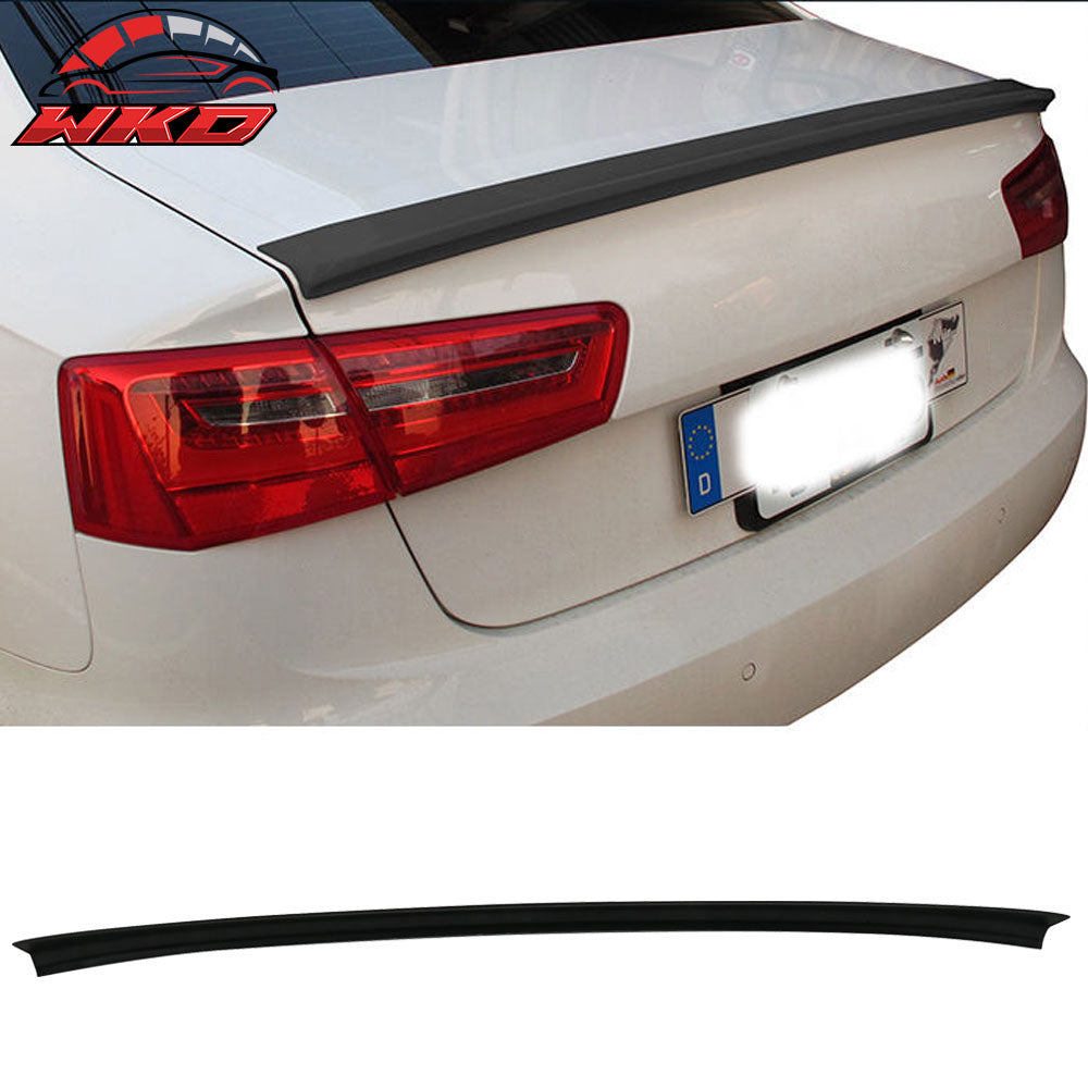 Fits 12-14 Audi A6 Sedan DTO Style Rear Trunk Boot Spoiler Wing Lip Unpainted