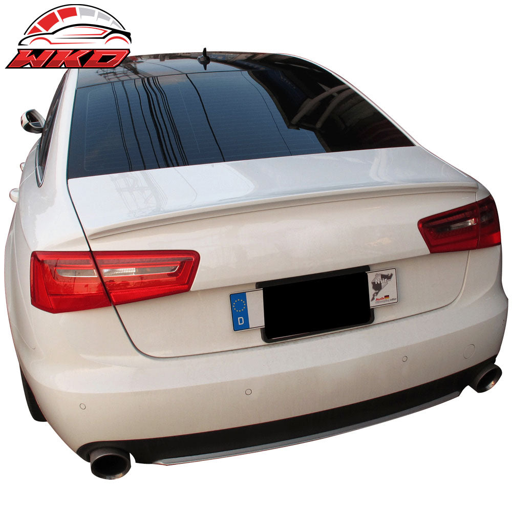 Fits 12-14 Audi A6 Sedan DTO Style Rear Trunk Boot Spoiler Wing Lip Unpainted