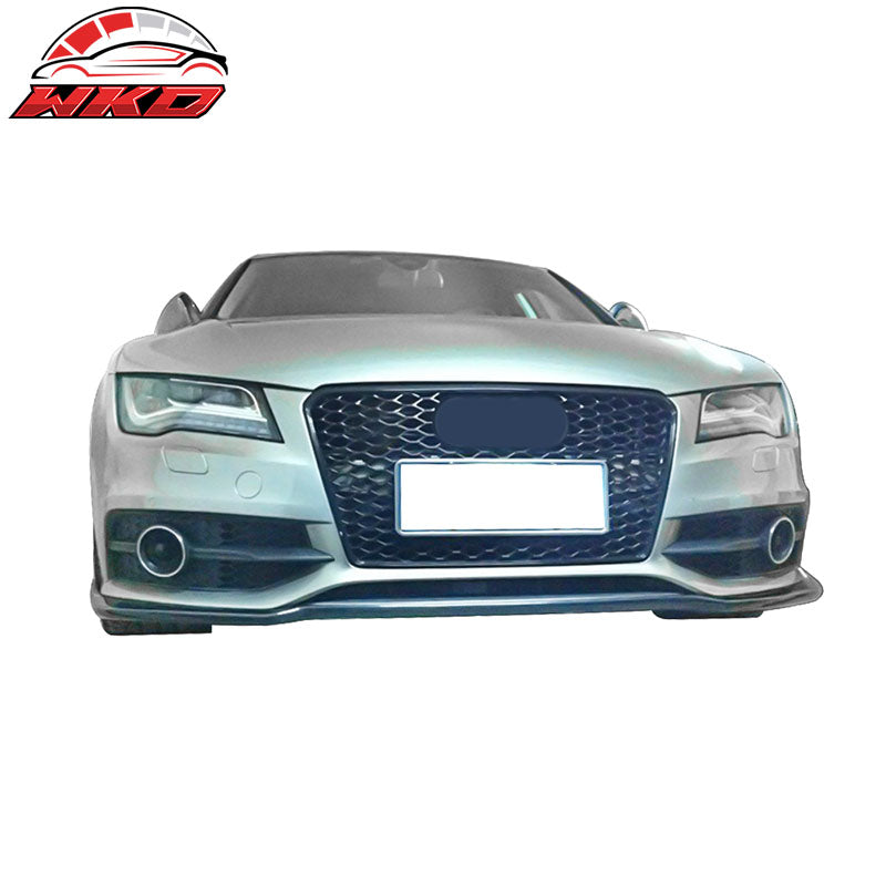 Fits 12-14 Audi A7 4G8 Sedan S-Line JC Style Front Bumper Lip Carbon Fiber CF