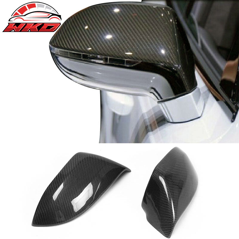 Fits 12-18 Audi A7 4G8 Sedan JC Style 2PCS Side Mirror Covers Matte Carbon Fiber