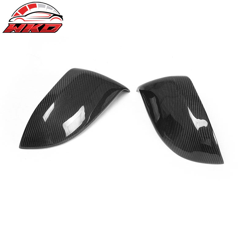 Fits 12-18 Audi A7 4G8 Sedan JC Style 2PCS Side Mirror Covers Matte Carbon Fiber