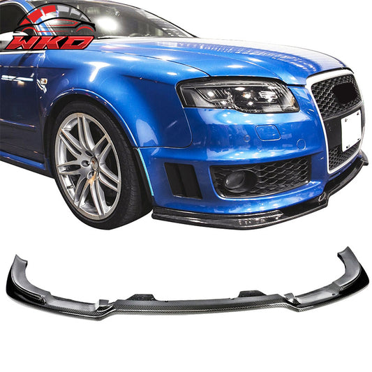 Wholesale 06-08 Audi A4 B7 Sedan 4Dr Front Bumper Lip Chin Spoiler Matte Carbon Fiber