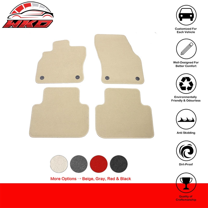 Fits 19-25 Audi Q3 F3 Nylon Car Floor Mats Liners Carpets 4PCS Set - Beige