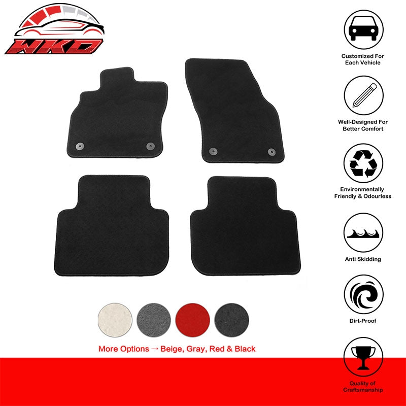 Fits 19-25 Audi Q3 F3 Nylon Car Floor Mats Liners Carpets 4PCS Set - Black