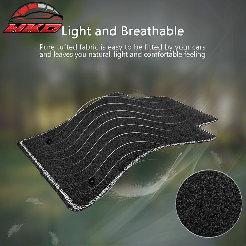 Fits 15-18 Audi Q3 Nylon Black Floor Mats Carpet 4PC Set