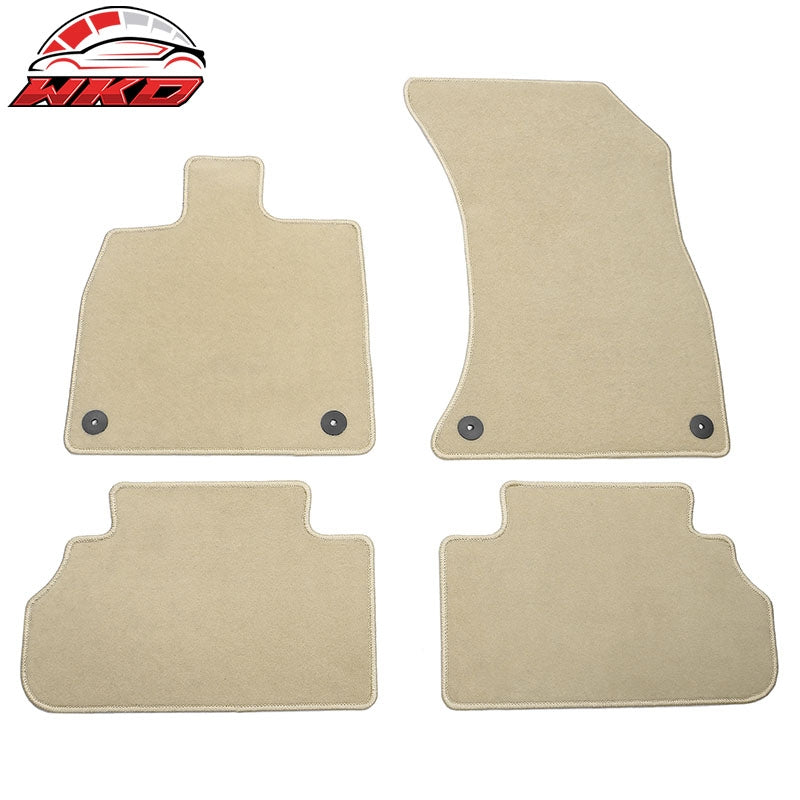 Wholesale 18-23 Audi Q5 80A Beige 1st 2nd Row Floor Mats Auto Carpets Nylon 4PC Set